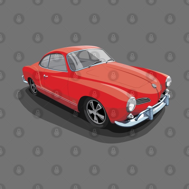 karmann ghia in red by candcretro