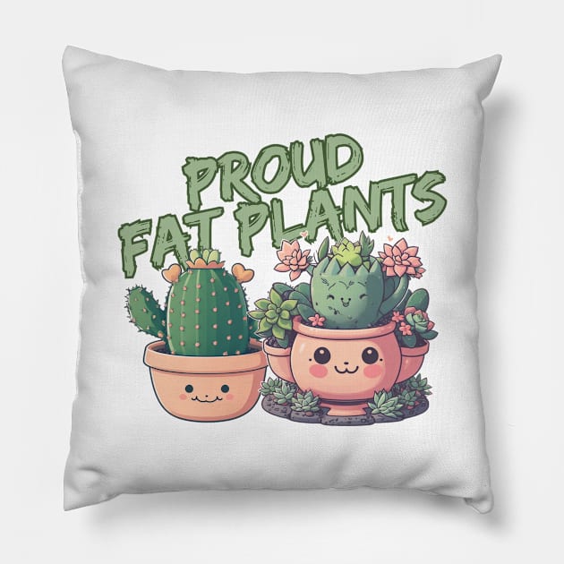 Gardening - Proud fat plants Pillow by Warp9