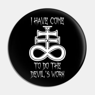 Devil's Work Satanic Metal Satanic Cross Pin