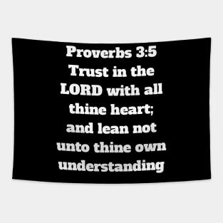 Proverbs 3:5 King James Version Bible Verse Typography Tapestry