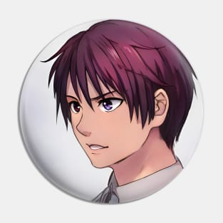 Pink Hair Anime Boy Pin