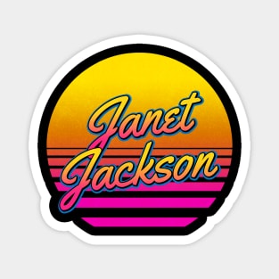 Janet Personalized Name Birthday Retro 80s Styled Gift Magnet