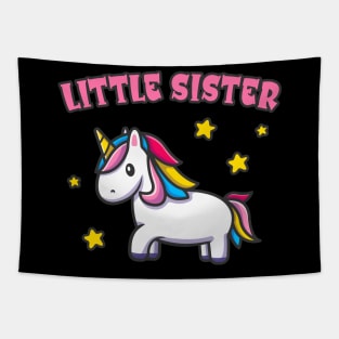 Little Sister Cute Unicorn Baby Tapestry