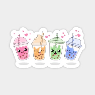 Kawaii Bubble Tea Pups Magnet