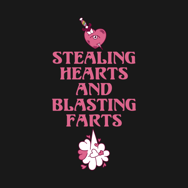 Stealing Hearts and Blasting Farts Unicorn Rainbow Magic by deificusArt