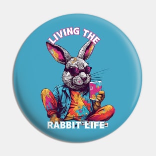 Living the Rabbit Life, rabbit t-shirts, t-shirts with rabbits, Unisex t-shirts, rabbit lovers, animal t-shirts, gift ideas, rabbit tees Pin