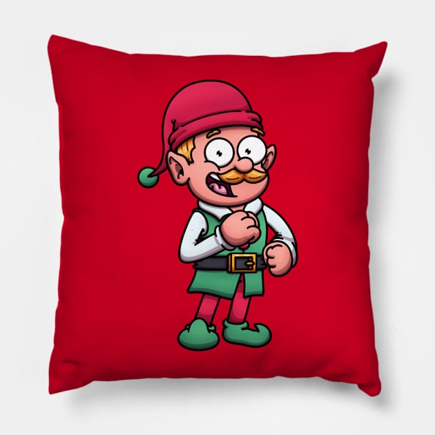 Elf Ready For Christmas Pillow by TheMaskedTooner