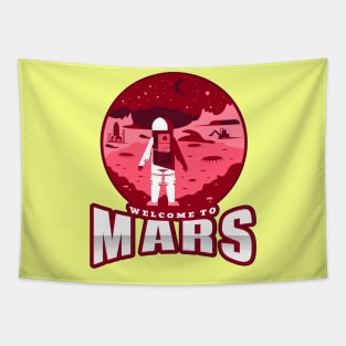 Astronaut on mars - space astronaut mars Tapestry