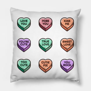 Conversation Hearts Pillow