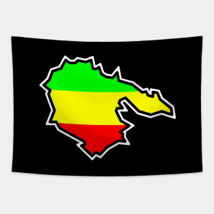 Hornby Island in Rasta Rastafarian Flag Colours - Gulf Islands Gift - Hornby Island Tapestry