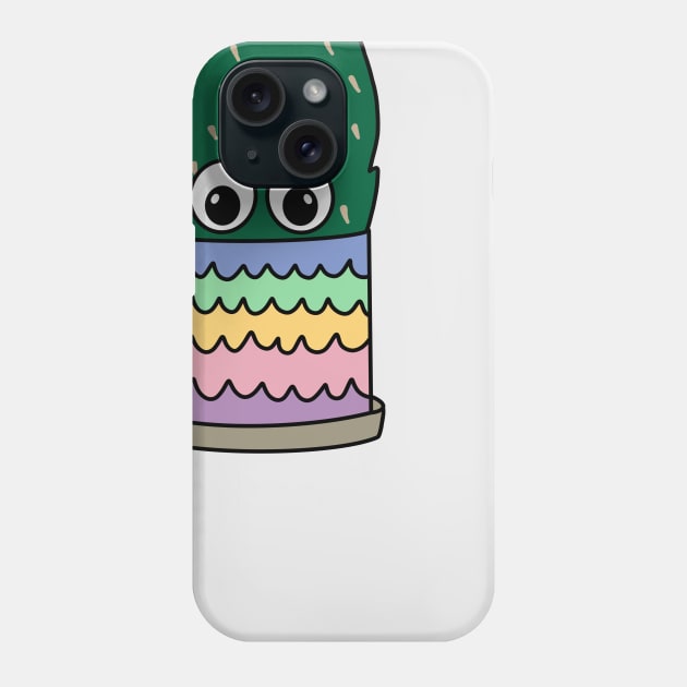 Cute Cactus Design #301: Prickly Pear In Scallop Pot Phone Case by DreamCactus