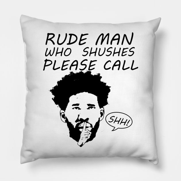 Rude Man Pillow by OptionaliTEES