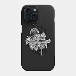 Squirrel in a canoe Phone Case