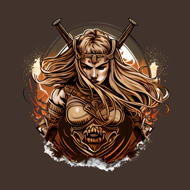 Shield-maiden or Shieldmaiden Emblem by MLArtifex