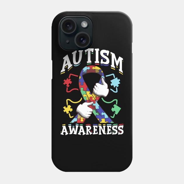 Autism Awareness Ribbon Autism Awareness Supporter Phone Case by theperfectpresents