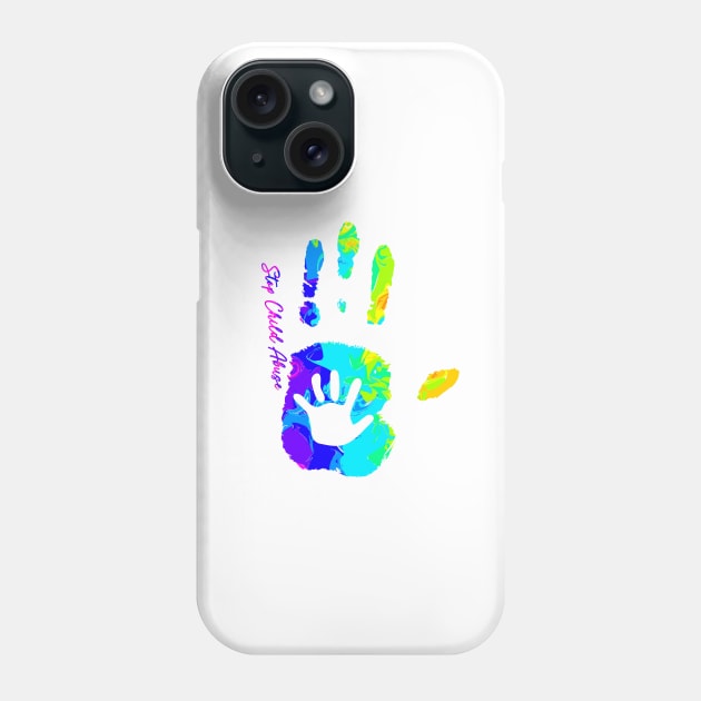 Stop Child Abuse Tie Dye Phone Case by FrancisDouglasOfficial