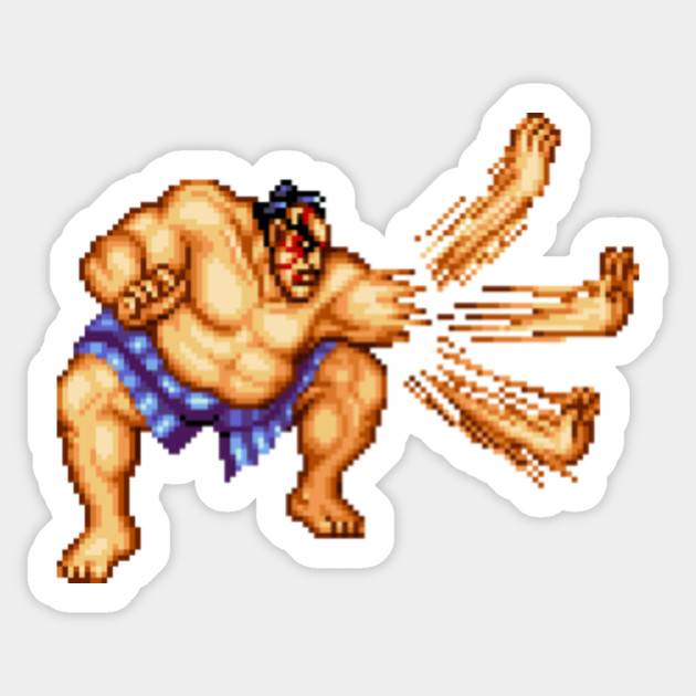 E Honda - Street Fighter 2 - Sticker | TeePublic