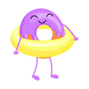 Donut goes swimming with a swimming circle T-Shirt