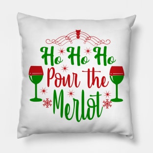 Christmas 19 - Ho ho ho! Pour the merlot! Pillow