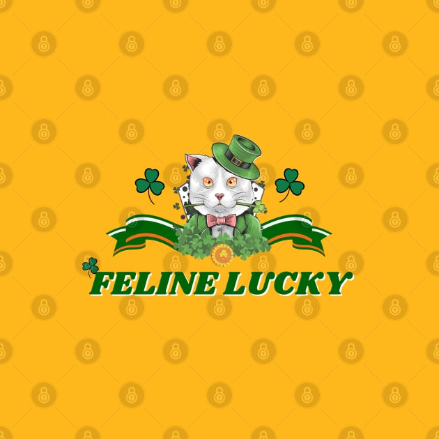 Feline Lucky for Saint Patrick's Day (MD23Val002c) by Maikell Designs