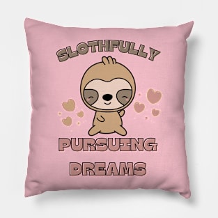 Kawaii Sloth Animal Pun Pillow