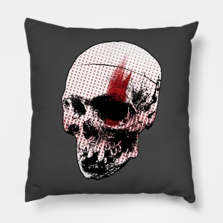 Trash Polka Skull Pillow