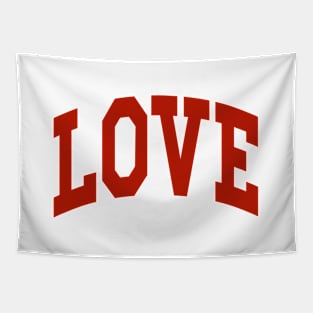 Valentine's Day LOVE Retro College-Style Matching Couple Tapestry