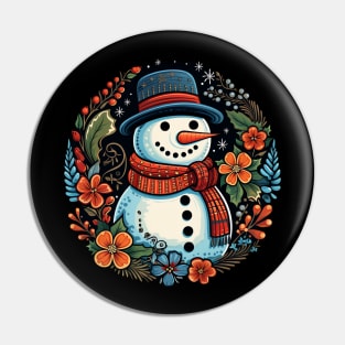 Cute Christmas Snowman Pin