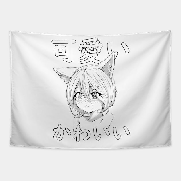 Otaku Anime Kawaii Print Tapestry by Anime Gadgets