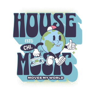 HOUSE MUSIC  - Moves My World (blue/purple) T-Shirt