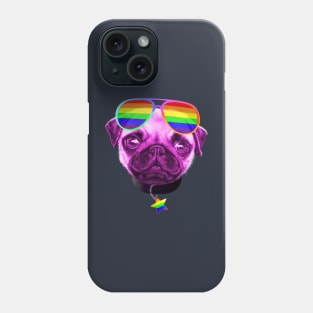 Gay Pride Pug LGBT Dog Sunglasses Phone Case