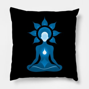Aura Blue Meditation 07 Pillow