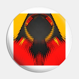 GUARDİAN. Abstract  design in vivid RED and YELLOW Pin