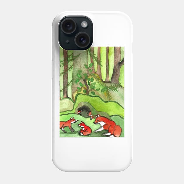 Foxes Den Phone Case by ChamberOfFeathers