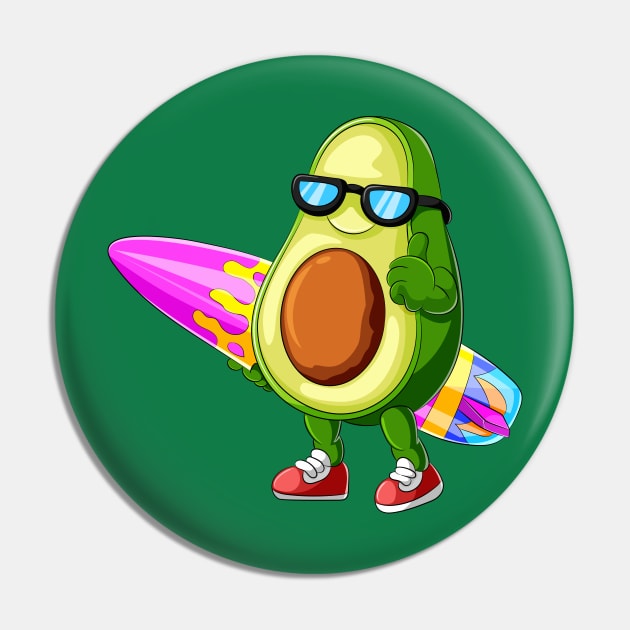 avocado surfer Pin by Mako Design 