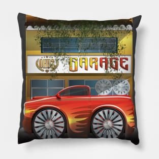 CS Cartoon Machines PickUp Truck And Garage V 2.1. Pillow