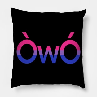 ÒwÓ Bisexual angry owo pride emoticon Pillow