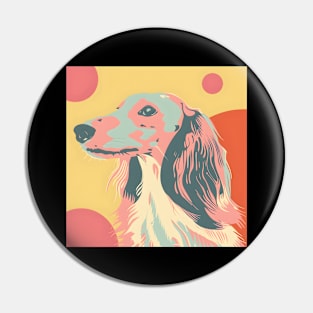 Retro Saluki: Pastel Pup Revival Pin