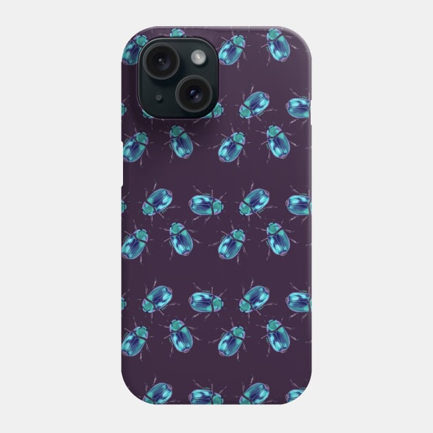 Iridescent Beetles Phone Case by SpectacledPeach