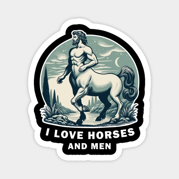 Centaur Ancient greek Mythical beast, funny graphic t-shirt, for women who love horses and men. Magnet by Cat In Orbit ®