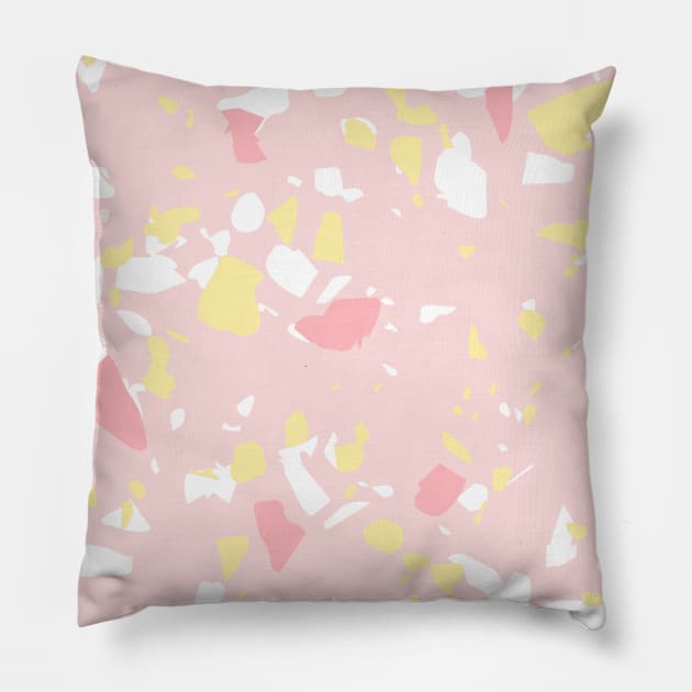 PInk & Yellow Specks Pillow by Flamingo Design