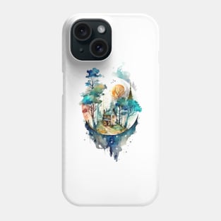 Cozy forest house surrounded with trees 3 Phone Case