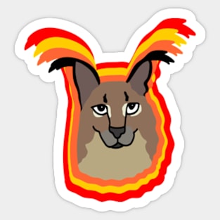 big floppa - caracal Sticker for Sale by faelarvae