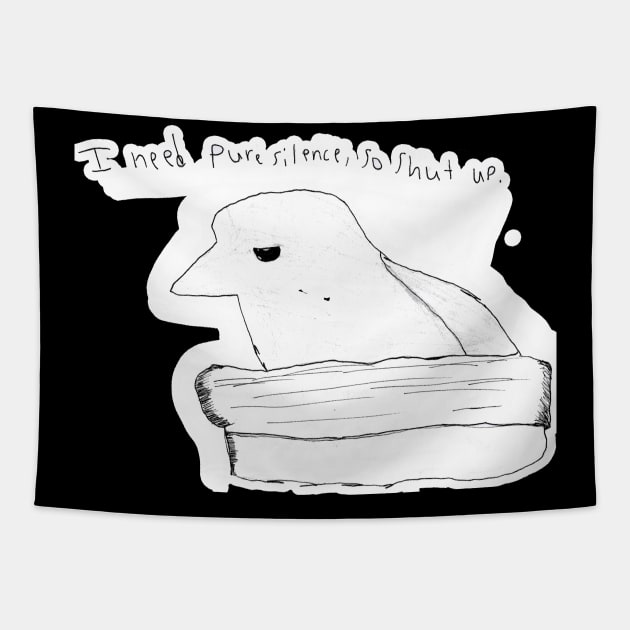 I Need Pure Silence Tapestry by Mad Panda