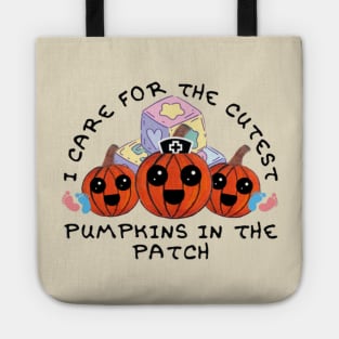 I Care For The Cutest Pumpkins In The Patch (Pastel Orange) Tote