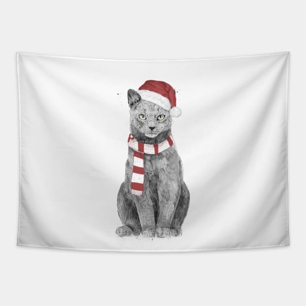 Xmas cat Tapestry by soltib