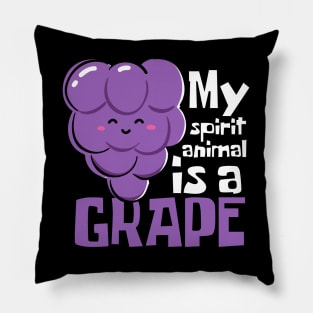 My Spirit Animal Is A Grape Funny Pillow