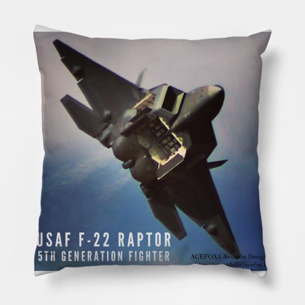 2-Sided F-22 Raptor Pillow by acefox1