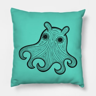 Cute Flapjack Octopus drawing for sea animal lovers Pillow