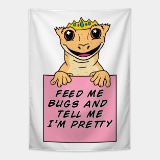 Crested Gecko Princess Tapestry